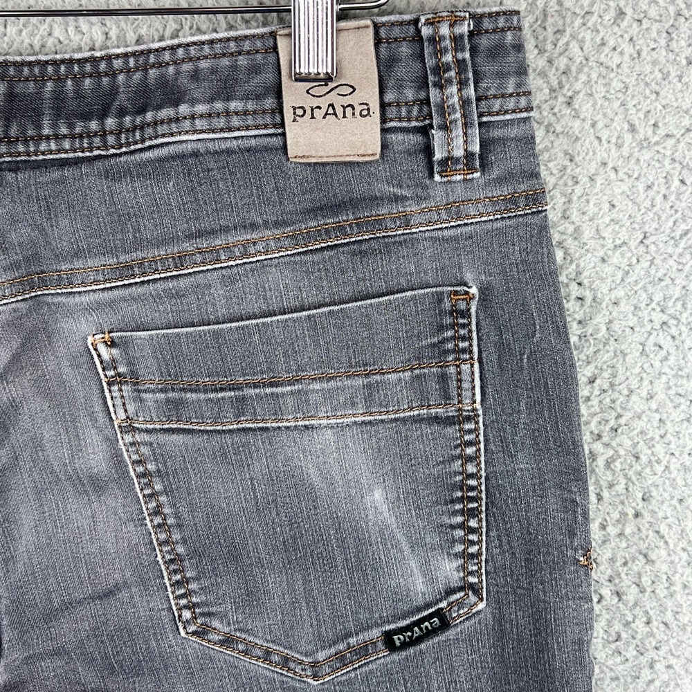 PrAna Jeans Mens 34X32 (35x32) Medium Wash Grey Denim Straight Leg Slim Fit - Picture 6 of 10